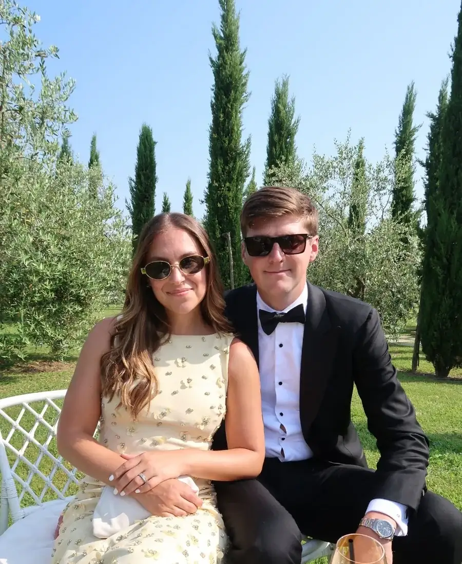 Dominique and Charlie Fox at their wedding