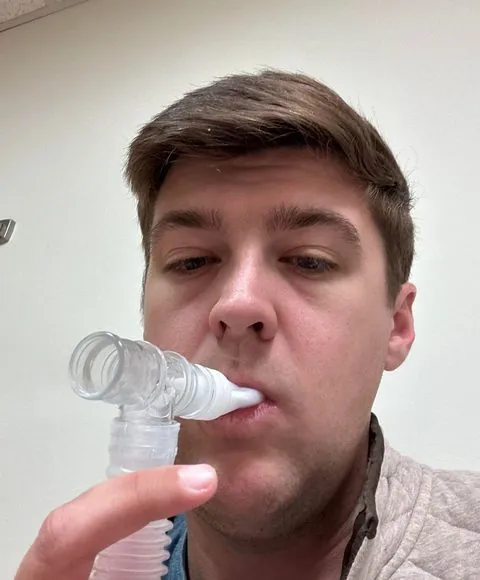 Charlie's morning Cystic Fibrosis treatment